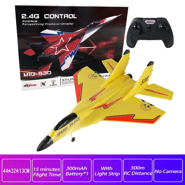 SU-35 RC Foam Fighter Plane: 2.4G Remote-Controlled Glider for Kids